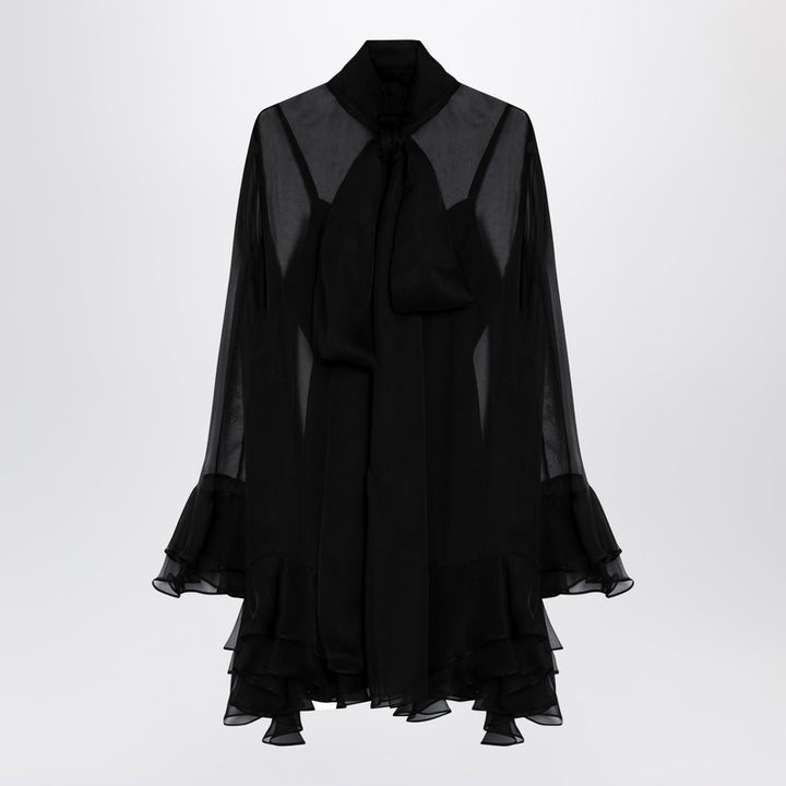 Valentino Semi-sheer silk dress