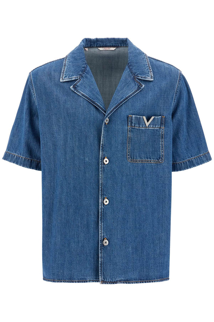 Valentino Garavani denim bowling shirt