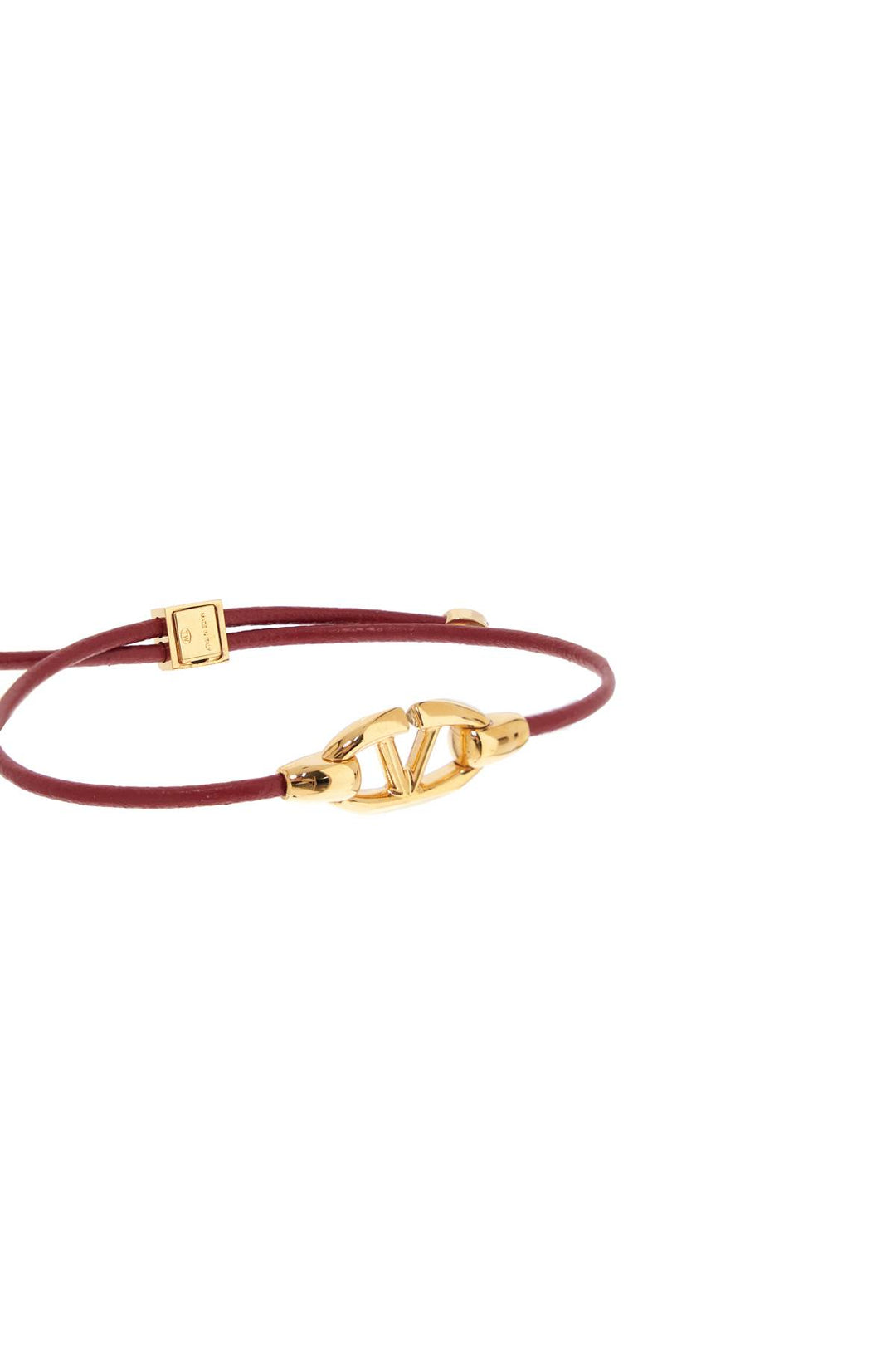 Valentino Garavani leather vlogo bracelet