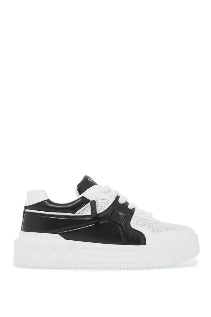 Valentino Garavani low-top perforated leather one stud sneakers