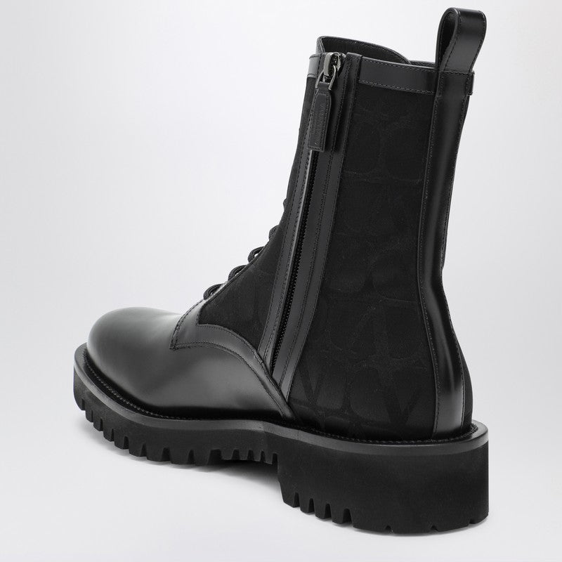 Valentino Garavani Toile Iconographe Combat Boots