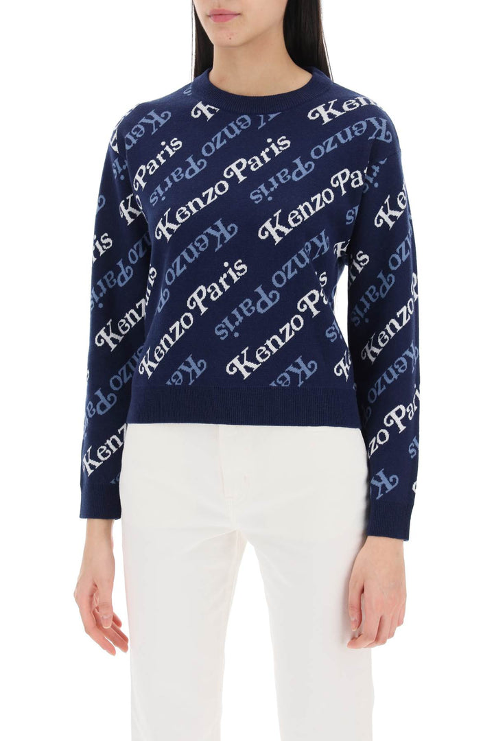Kenzo Sweater With Logo Pattern   Blue