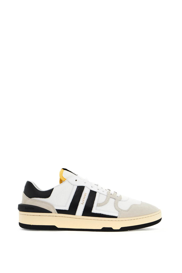 Lanvin Mesh And Leather Clay Sneakers With   White
