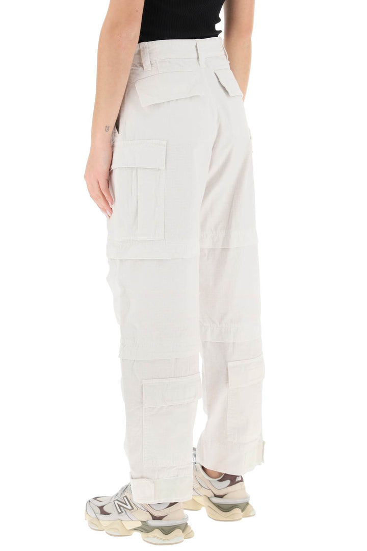 Darkpark 'Julia' Ripstop Cotton Cargo Pants   Bianco