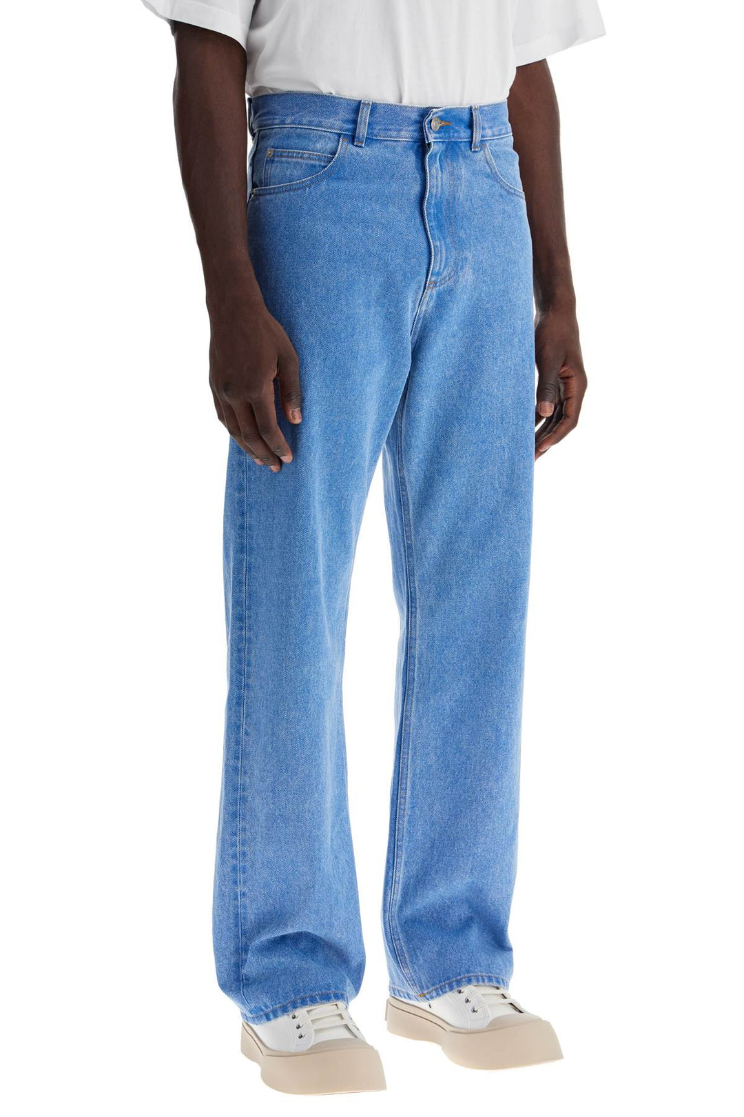 Marni Straight Leg Organic Denim Jeans   Blue