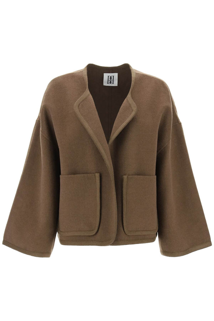 By Malene Birger Double Faced Wool Jacquie Jacket In Italian   Brown