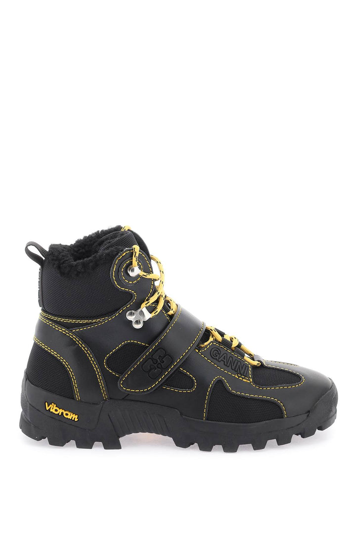 Ganni Performance Hiking Ankle Boots   Nero