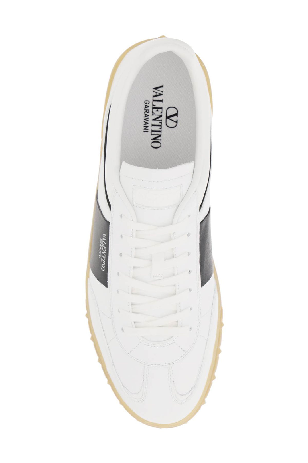 Valentino Garavani Nappa Leather Low Top Upvillage Sneakers   White