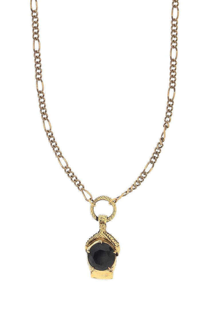 Alexander Mcqueen Victorian Skull Necklace   Gold