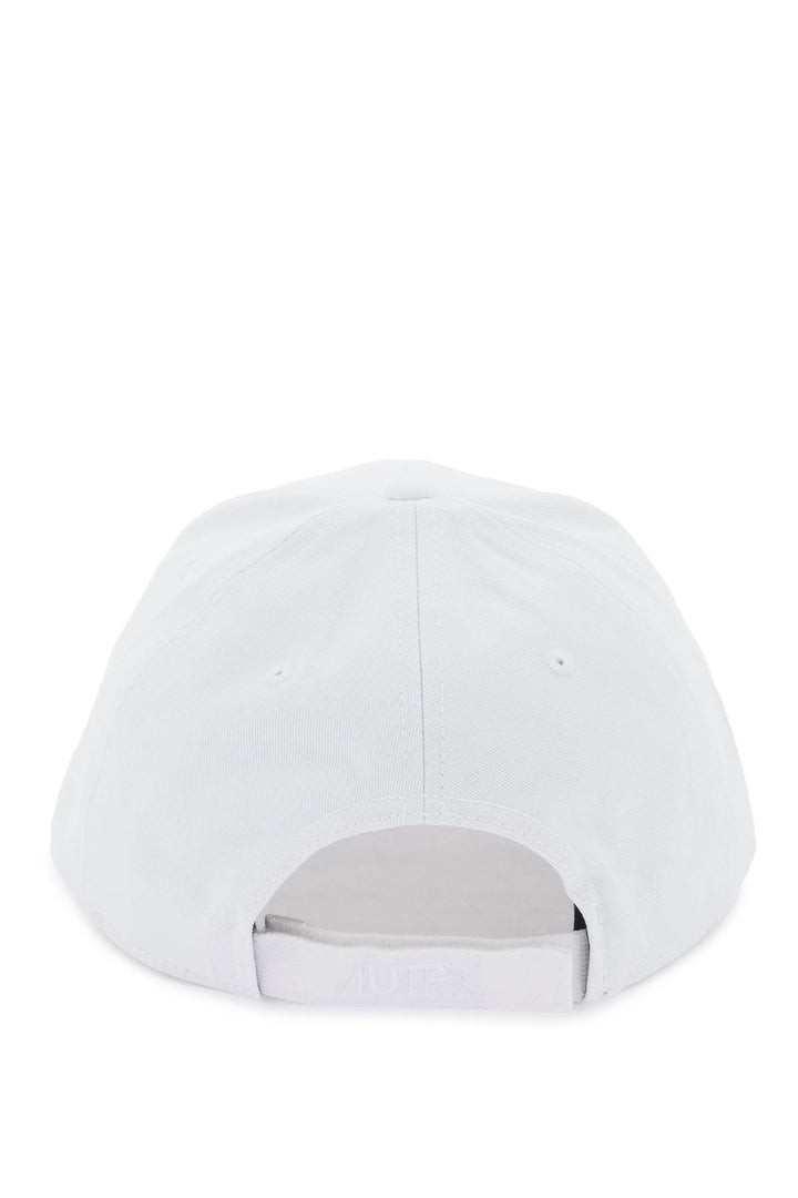 Autry Baseball Cap With Embroidered Logo   Bianco