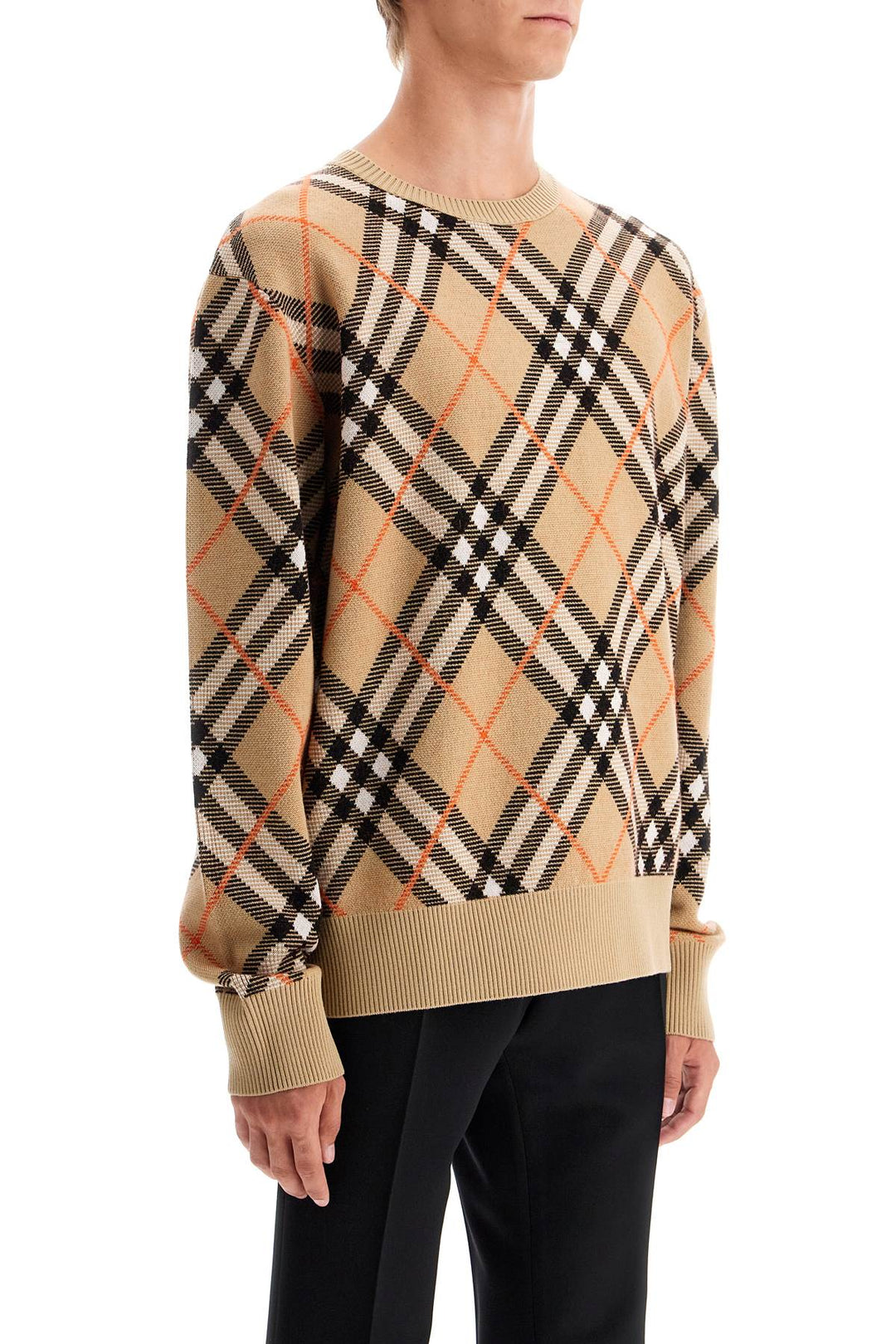 Burberry Ered Wool And Mohair Pullover Sweater   Beige
