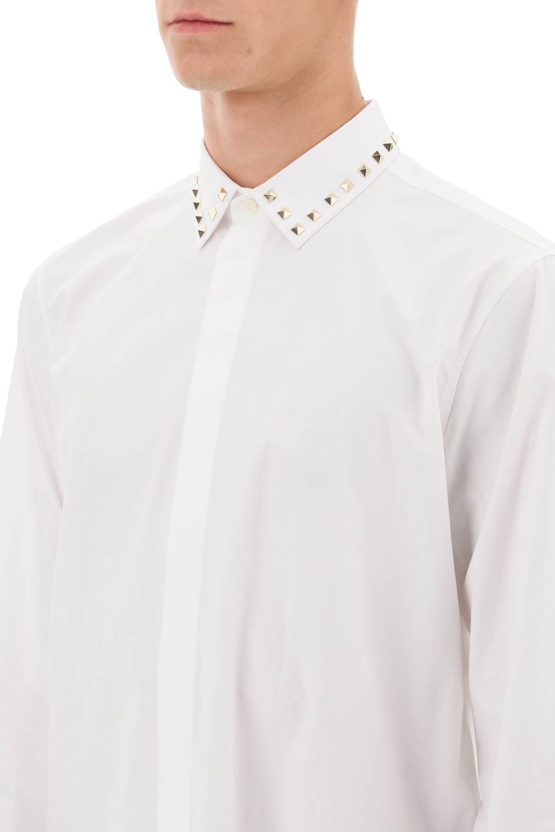 Valentino Garavani Shirt With Rockstud Untitled Studs   White
