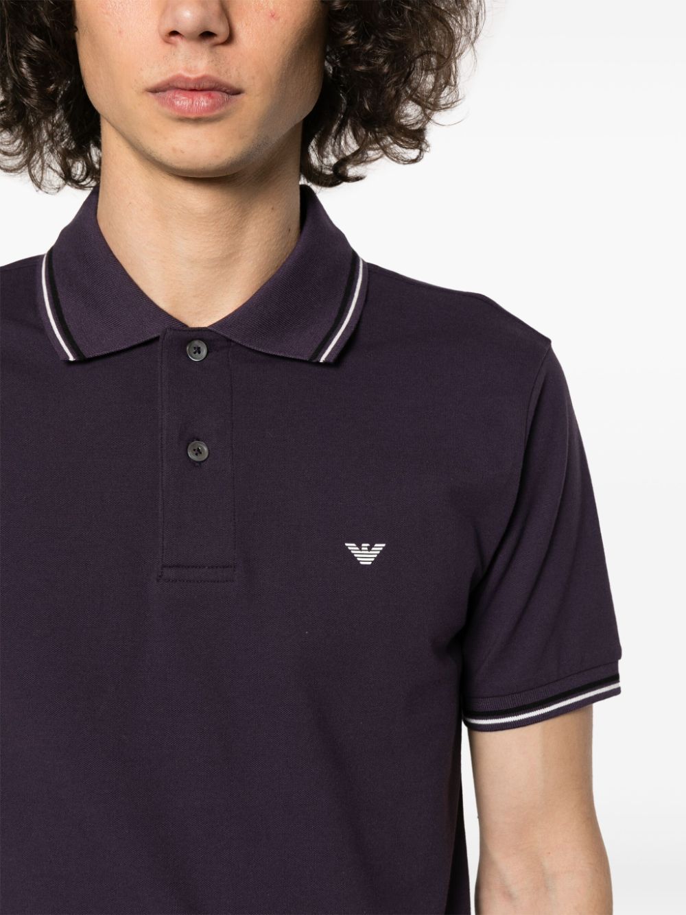 Emporio Armani T Shirts And Polos Purple