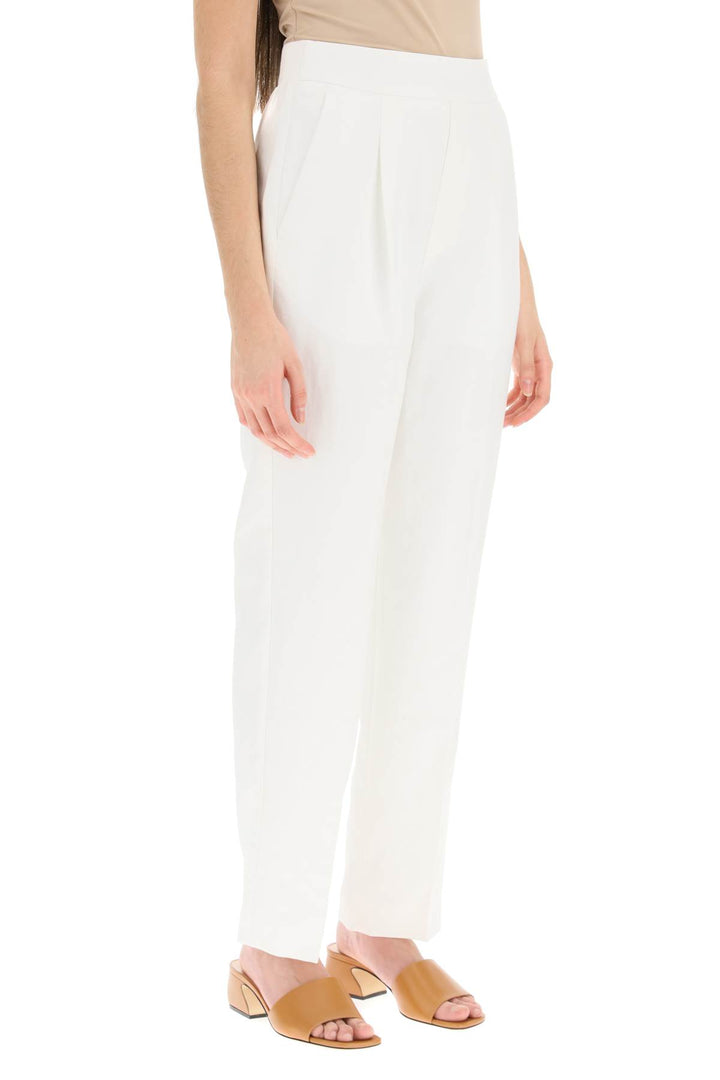 Agnona Linen Trousers   Bianco