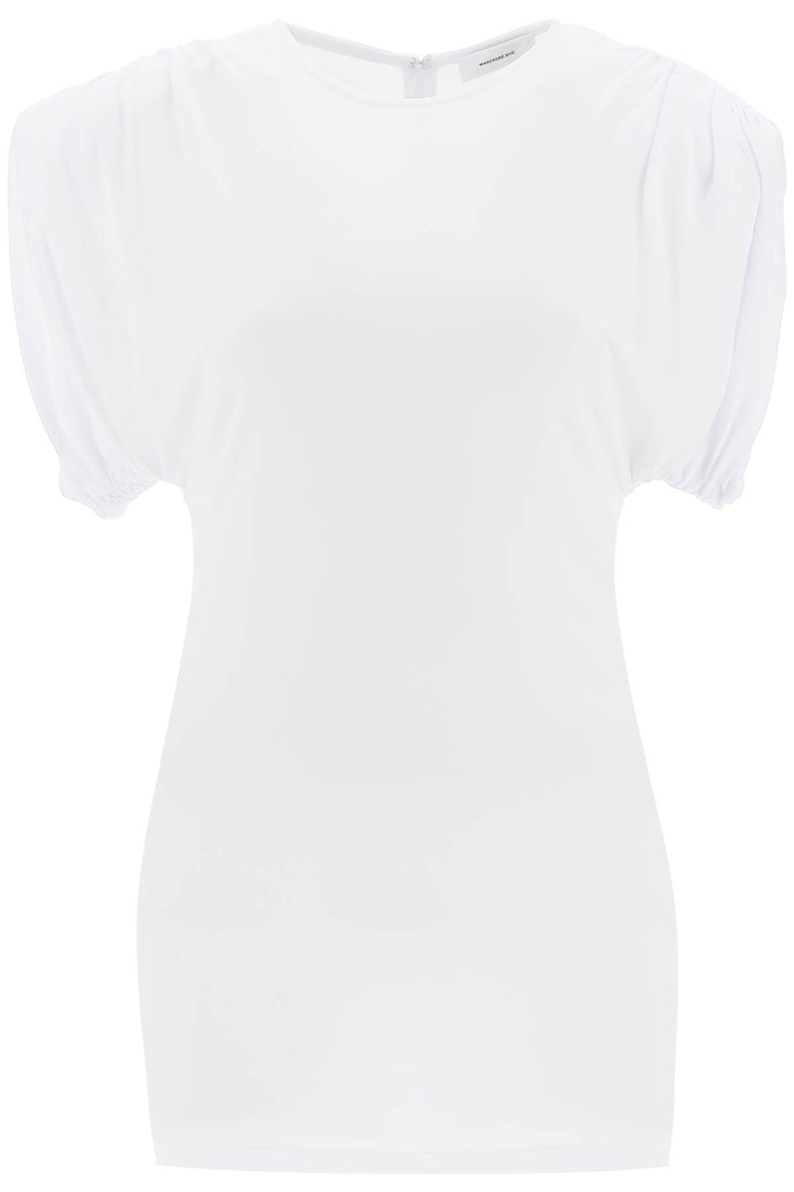 Wardrobe.Nyc Mini Sheath Dress With Structured Shoulders   Bianco