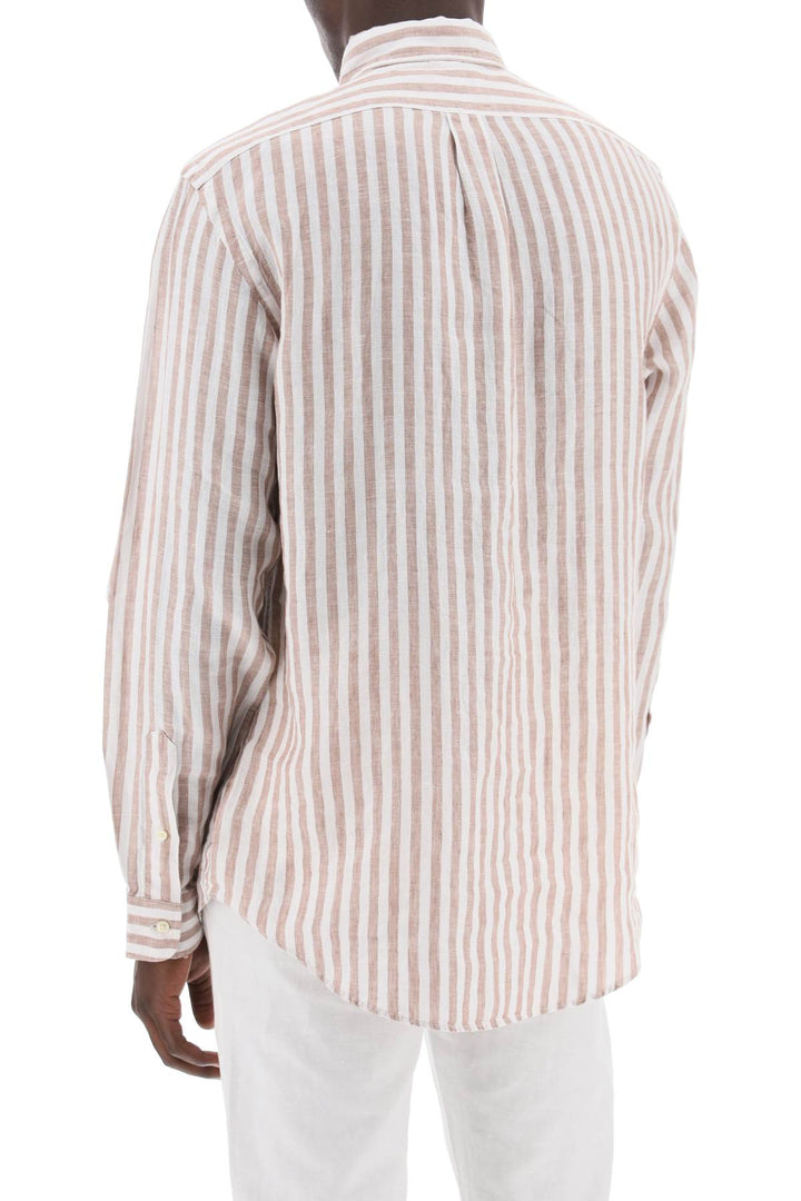 Polo Ralph Lauren Striped Custom Fit Shirt   White