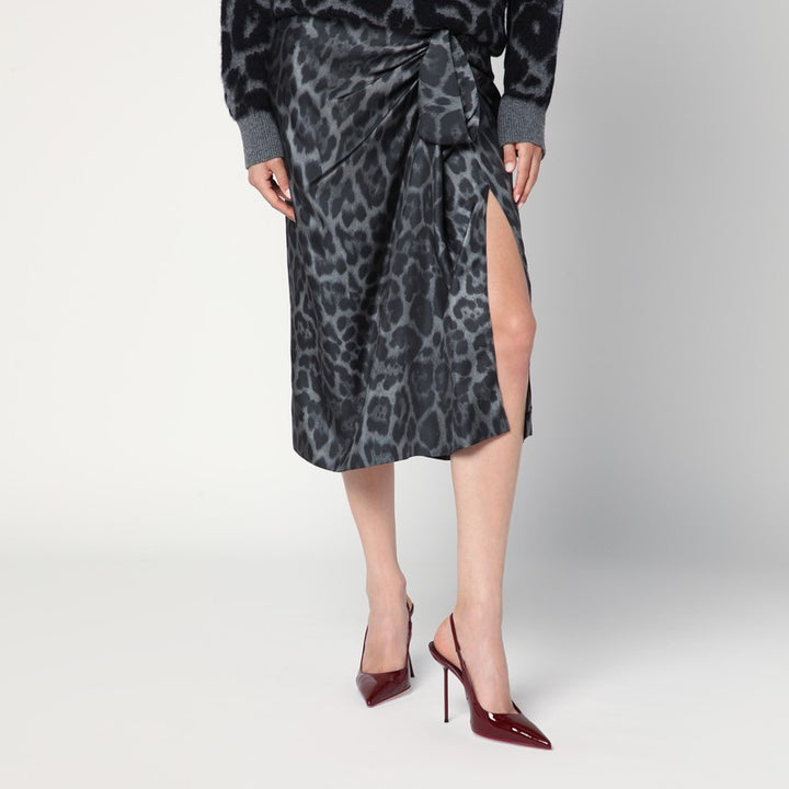 Stella McCartney Leopard midi skirt