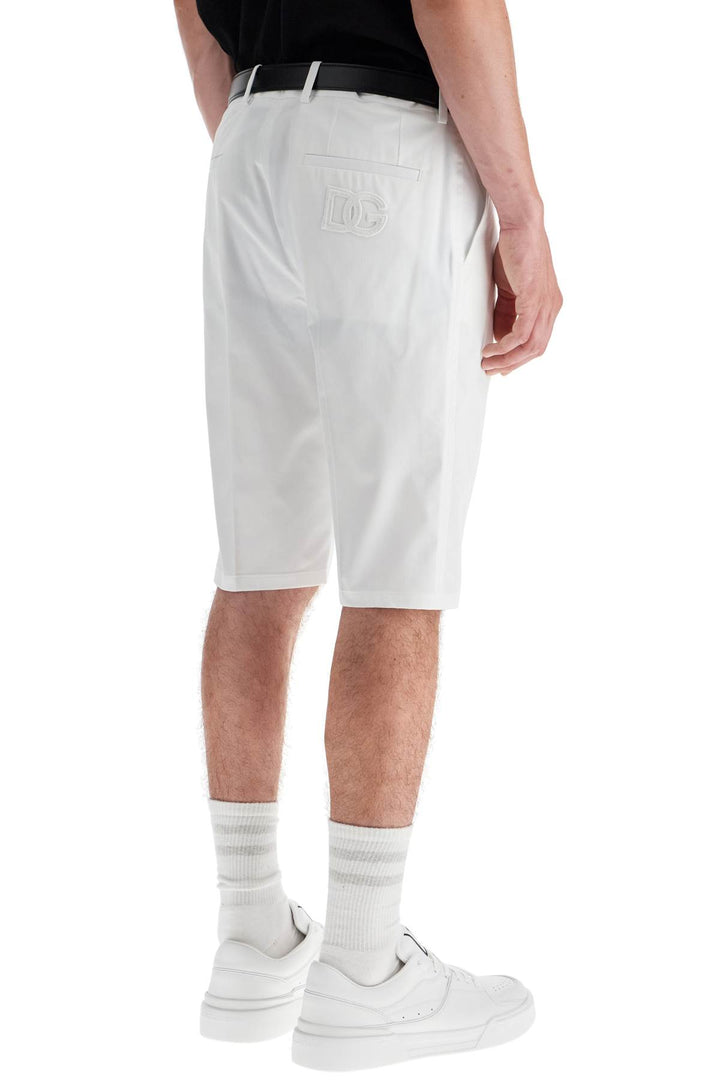 Dolce & Gabbana Stretch Cotton Bermuda Shorts   White