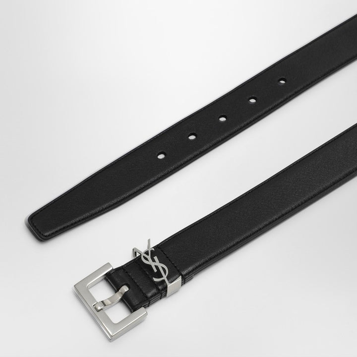 Saint Laurent Cassandre smooth leather belt