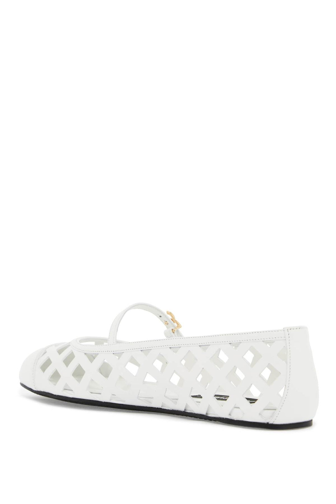 Dolce & Gabbana Perforated Leather Odette   White