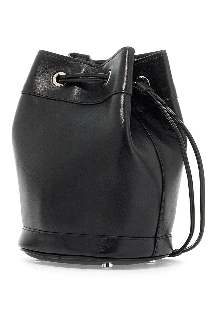 Roger Vivier Mini Leather Très Vivier Bucket Bag   Black