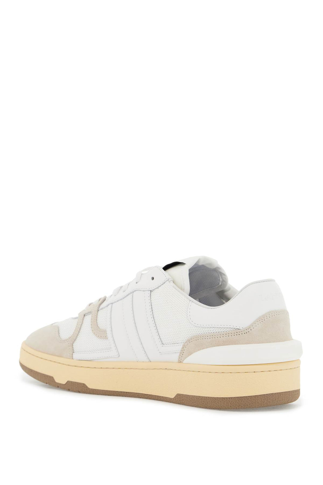 Lanvin Mesh And Leather Clay Sneakers With   White
