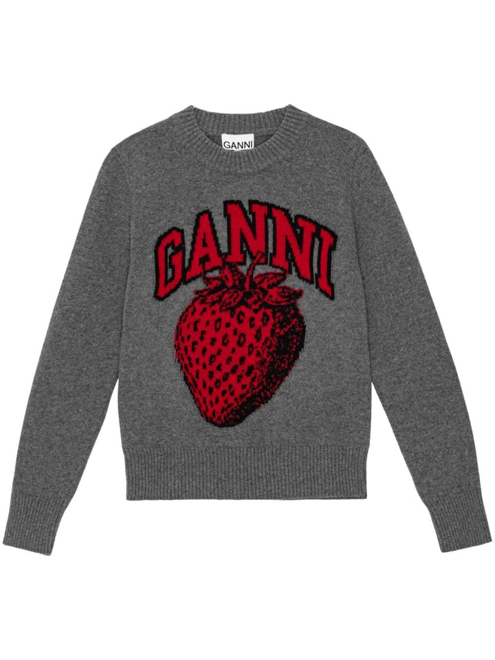 Ganni Sweaters Grey