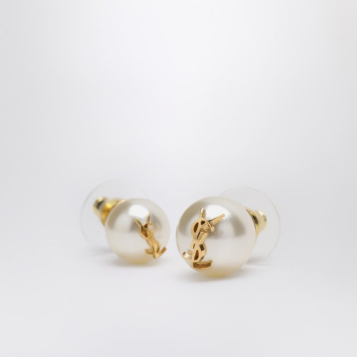 Saint Laurent Asymmetrical earrings with pearl