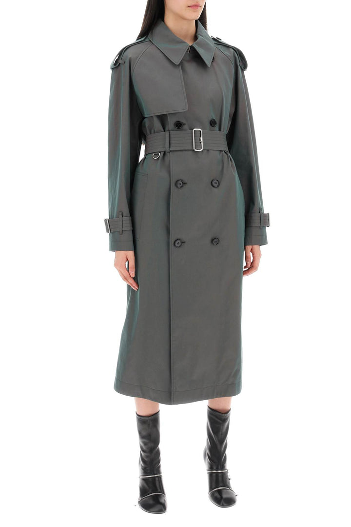 Burberry Long Iridescent Trench   Green