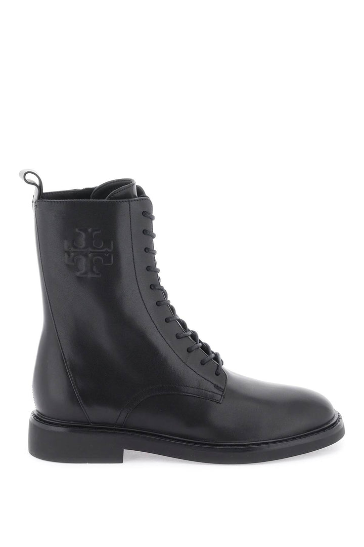 Tory Burch Double T Combat Boots   Nero
