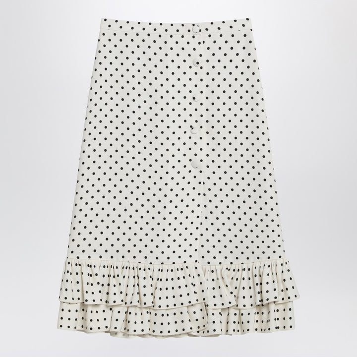Valentino polka-dot skirt with ruffles
