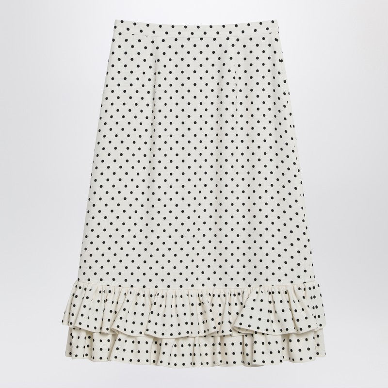 Valentino polka-dot skirt with ruffles