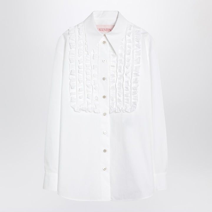 Valentino cotton shirt with ruffles