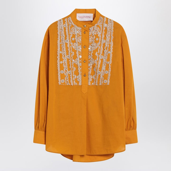 Valentino beads and lace shirt