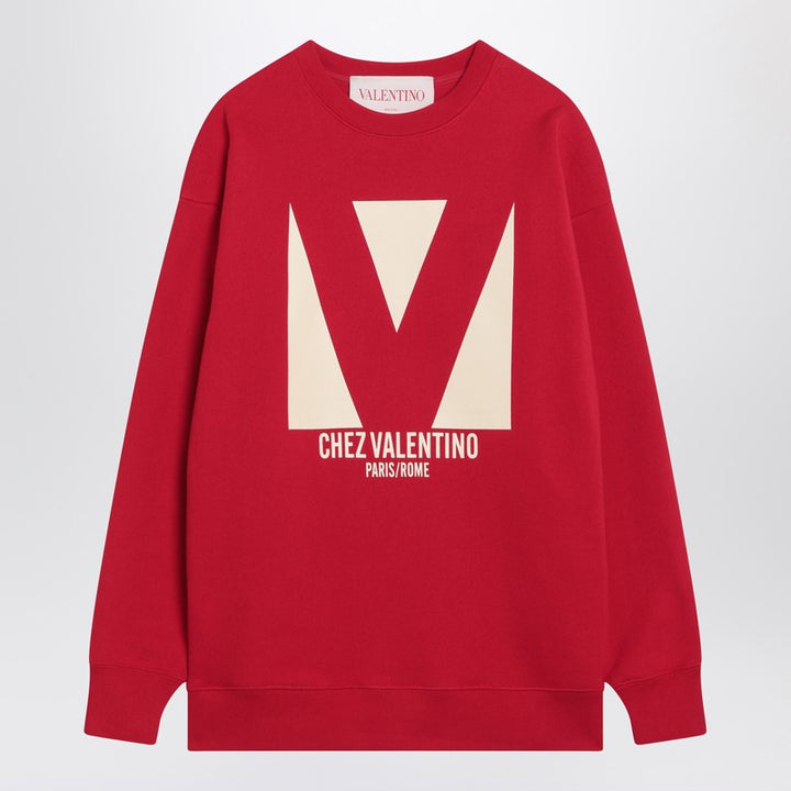 Chez Valentino print sweatshirt