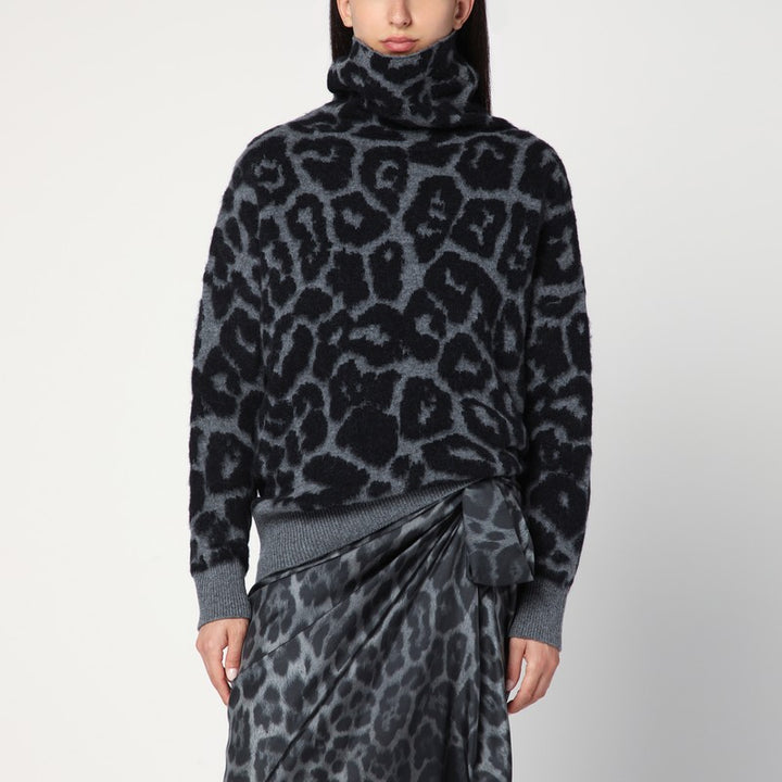 Stella McCartney Leopard print turtleneck