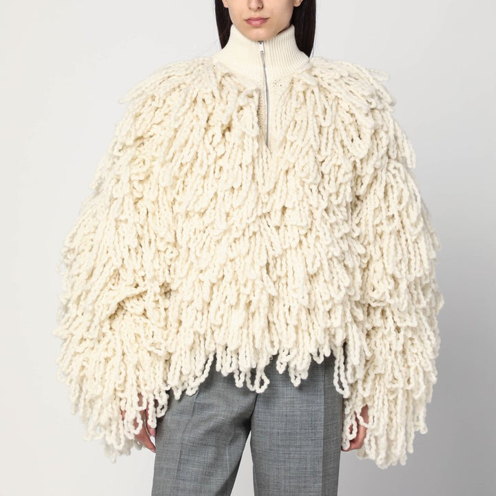 Stella McCartney wool bomber jacket with fringes
