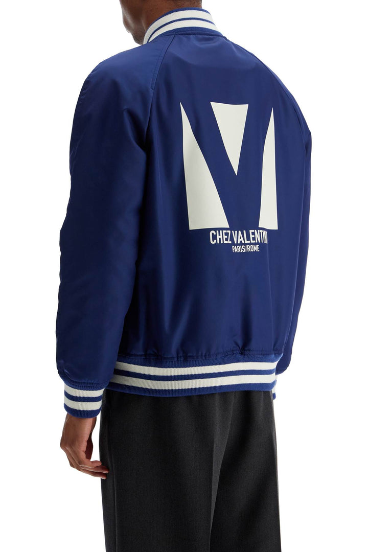 Valentino Garavani blue bomber jacket