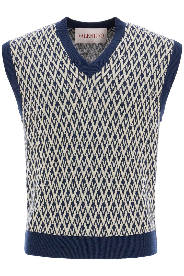 Valentino Garavani navy wool vest