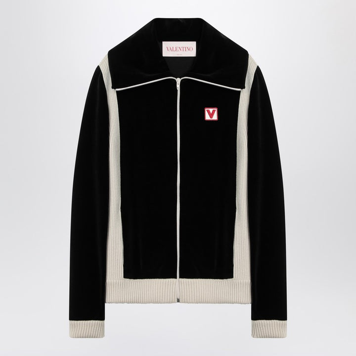 Chez Valentino patch chenille sweatshirt