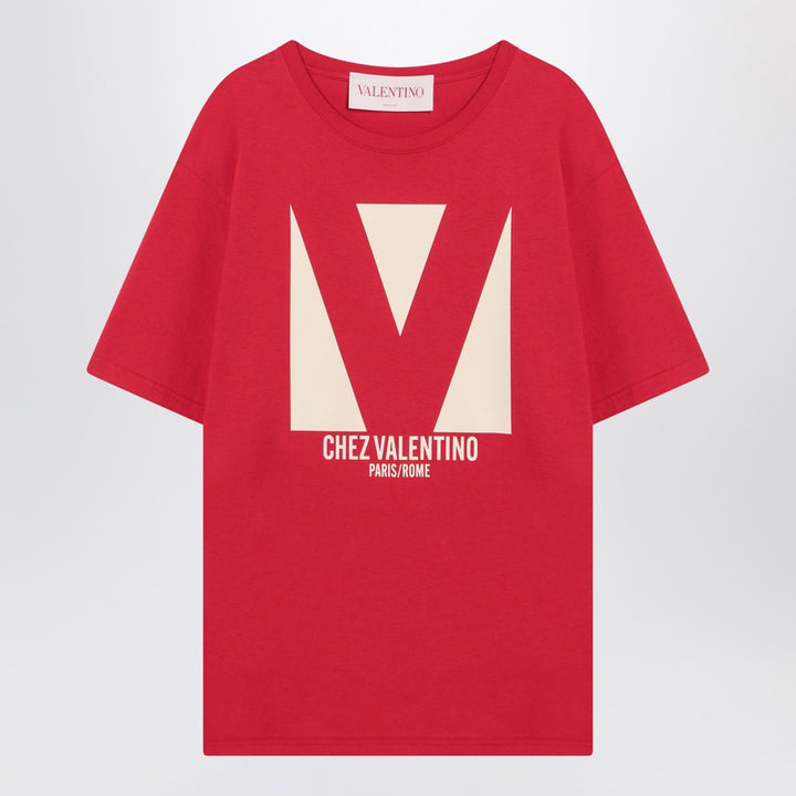 Chez Valentino print T-shirt