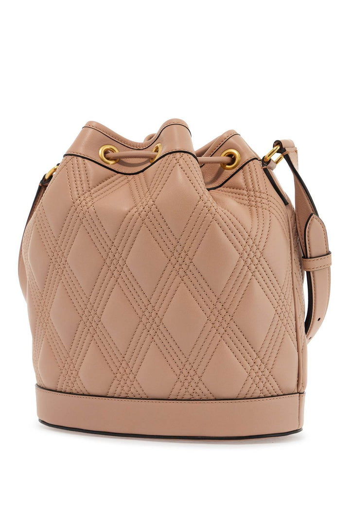 Valentino Garavani Pink Quiltie 67 leather bucket bag