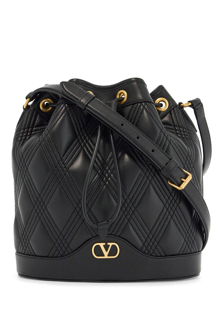 Valentino Garavani quilted leather drawstring bag