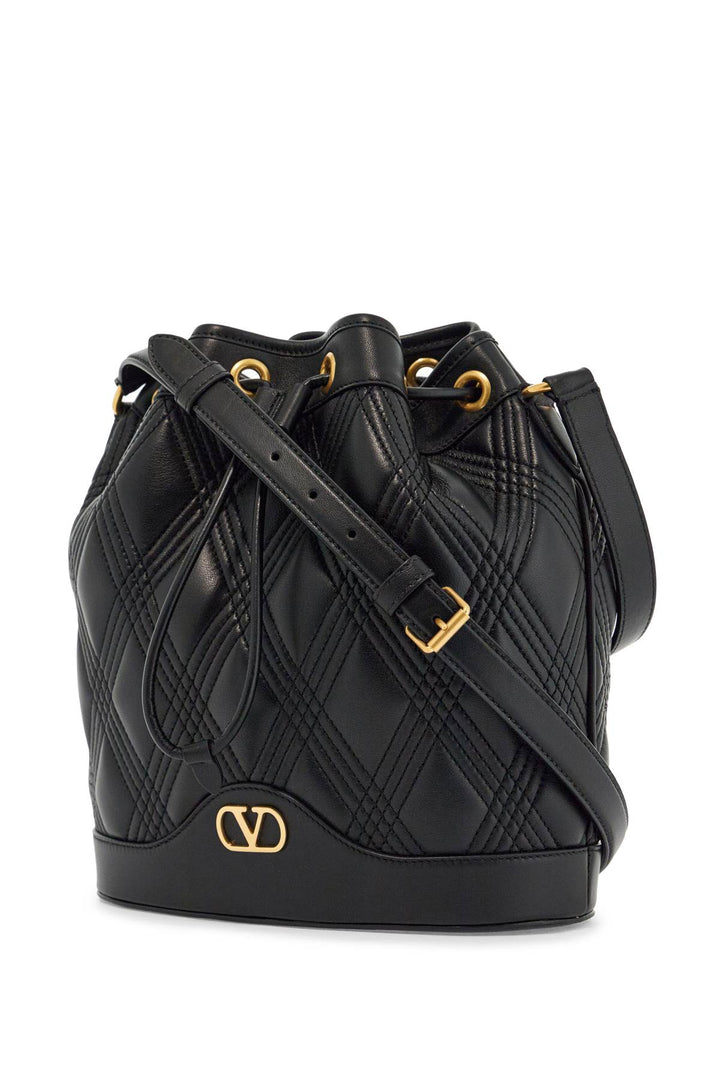 Valentino Garavani quilted leather drawstring bag