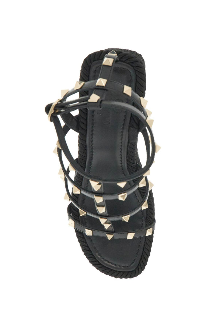 Valentino Garavani rockstud wedge sand