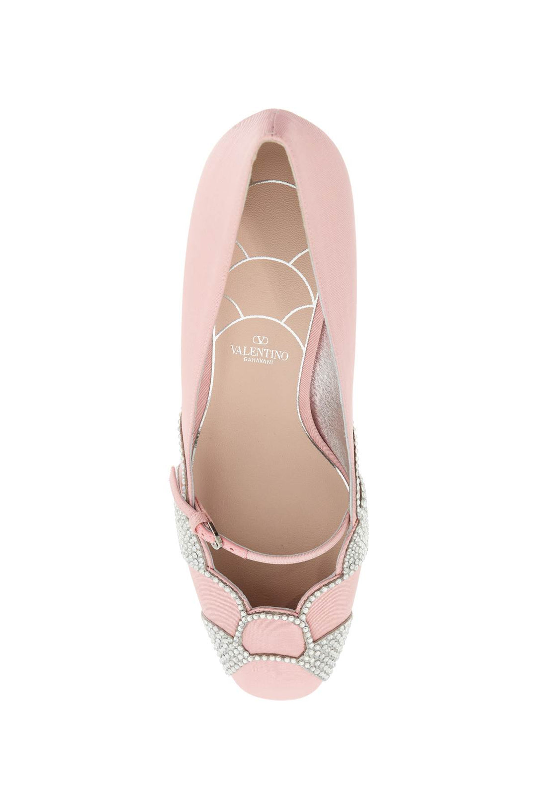 Valentino Garavani satin pumps with rhinestones