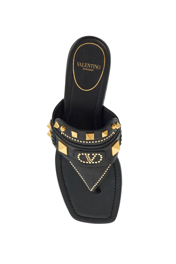 Valentino Garavani leather studded flip-flops