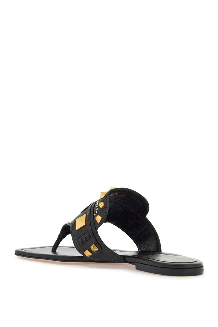 Valentino Garavani leather studded flip-flops