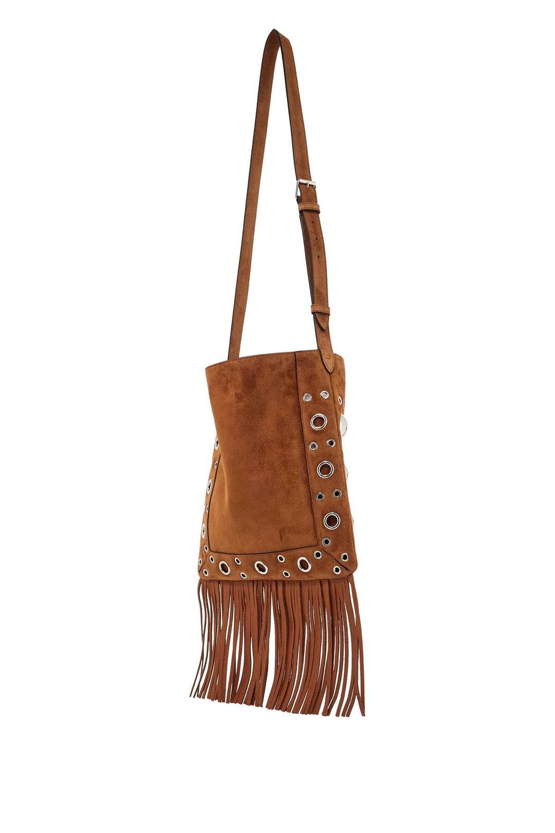 Valentino Garavani Nellcôte Studded Suede Fringe Shoulder Bag