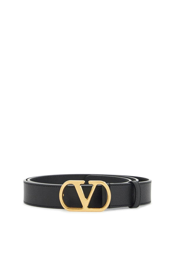 Valentino Garavani black leather belt